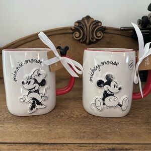 Rae Dunn Mickey Minnie Mouse Retro Mugs Double Sided
